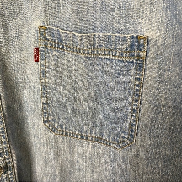 Levi's Men's Button Up Denim Loose Fit Shacket Jacket Size XXL - Picture 3 of 8